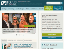 Tablet Screenshot of focusonthefamily.com